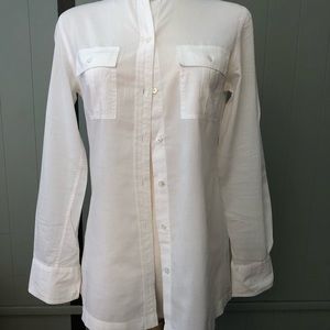 Médium 100% cotton white casual button down shirt